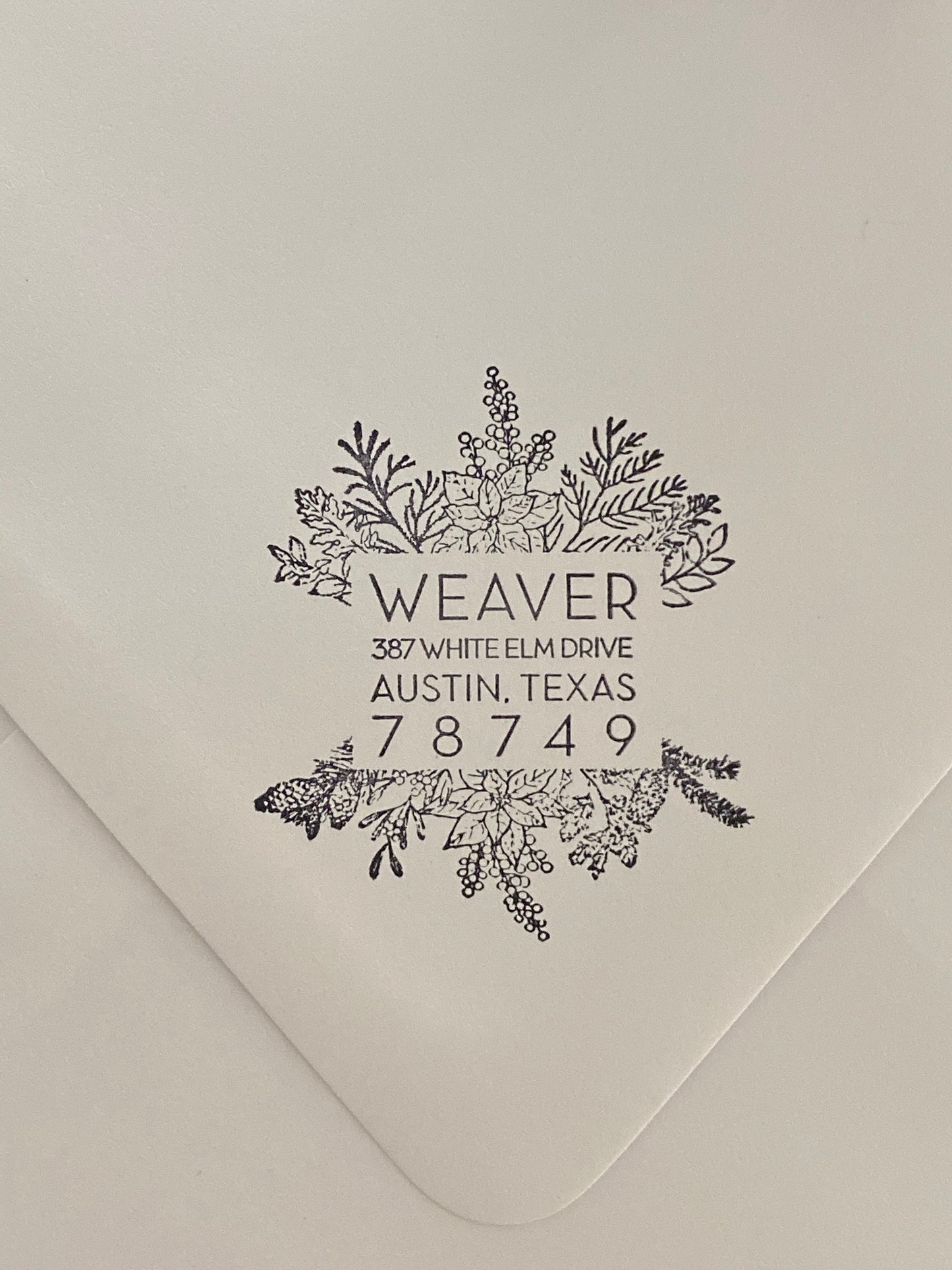 Holiday Spirit Address Stamp