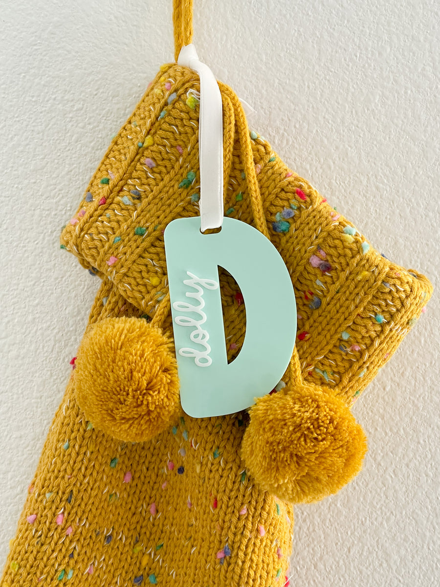 Pastel Christmas Stocking Tags