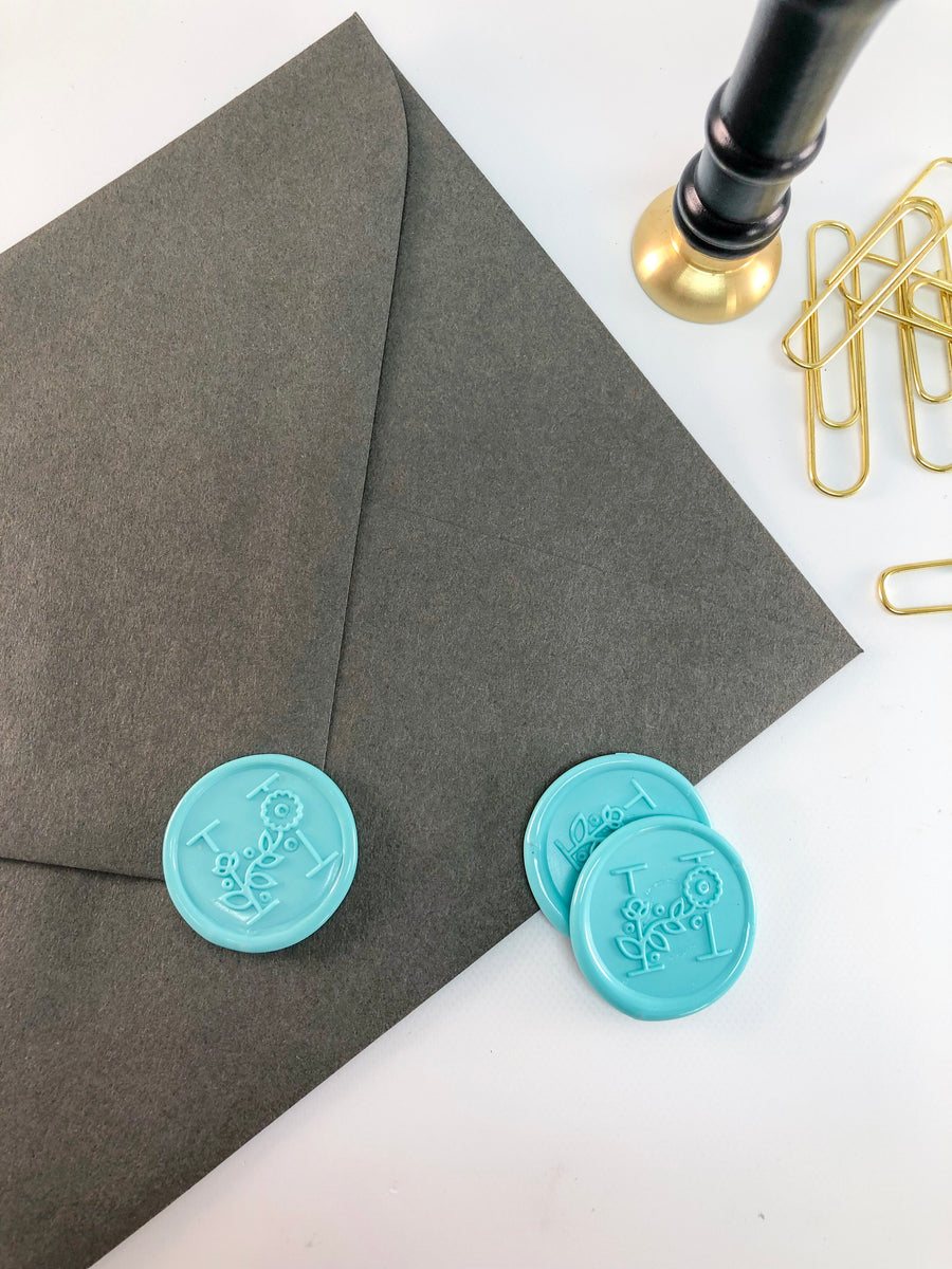 Modern Floral Letter Wax Seal