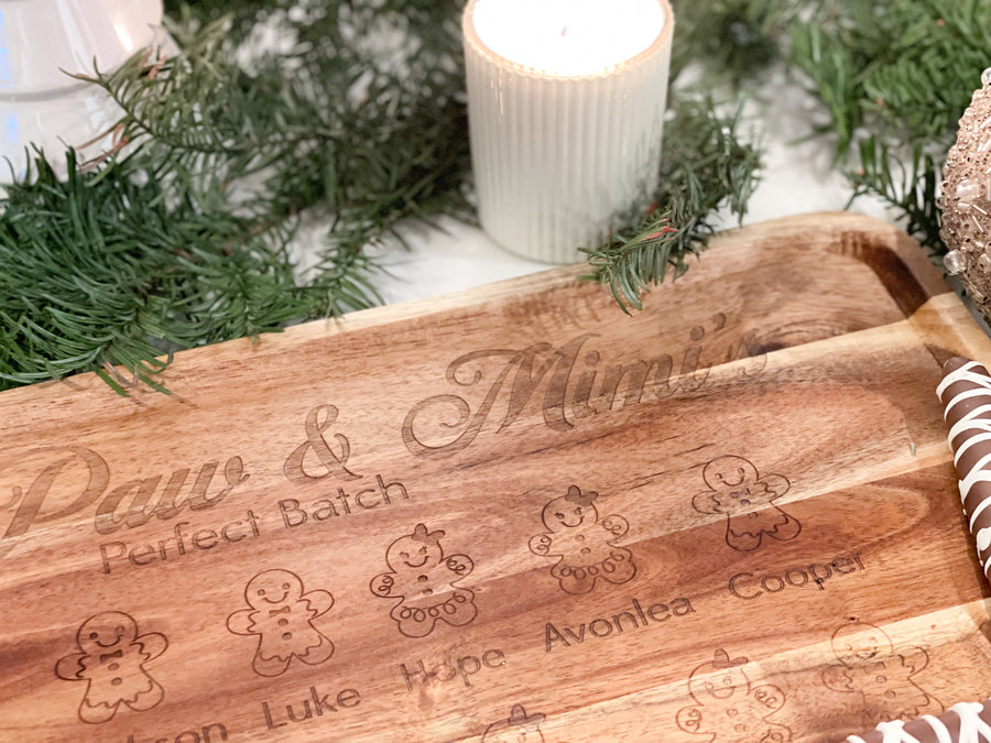 Gingerbread Batch Engraved Tray