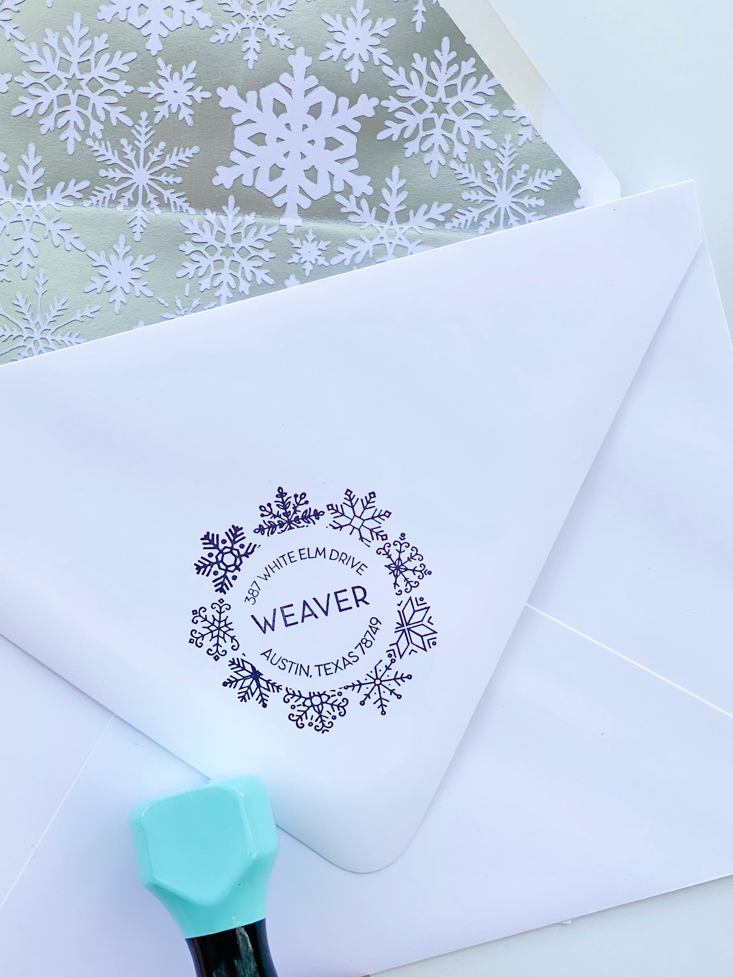 Holiday Spirit Address Stamp