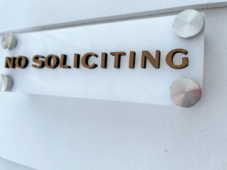 No Soliciting Sign